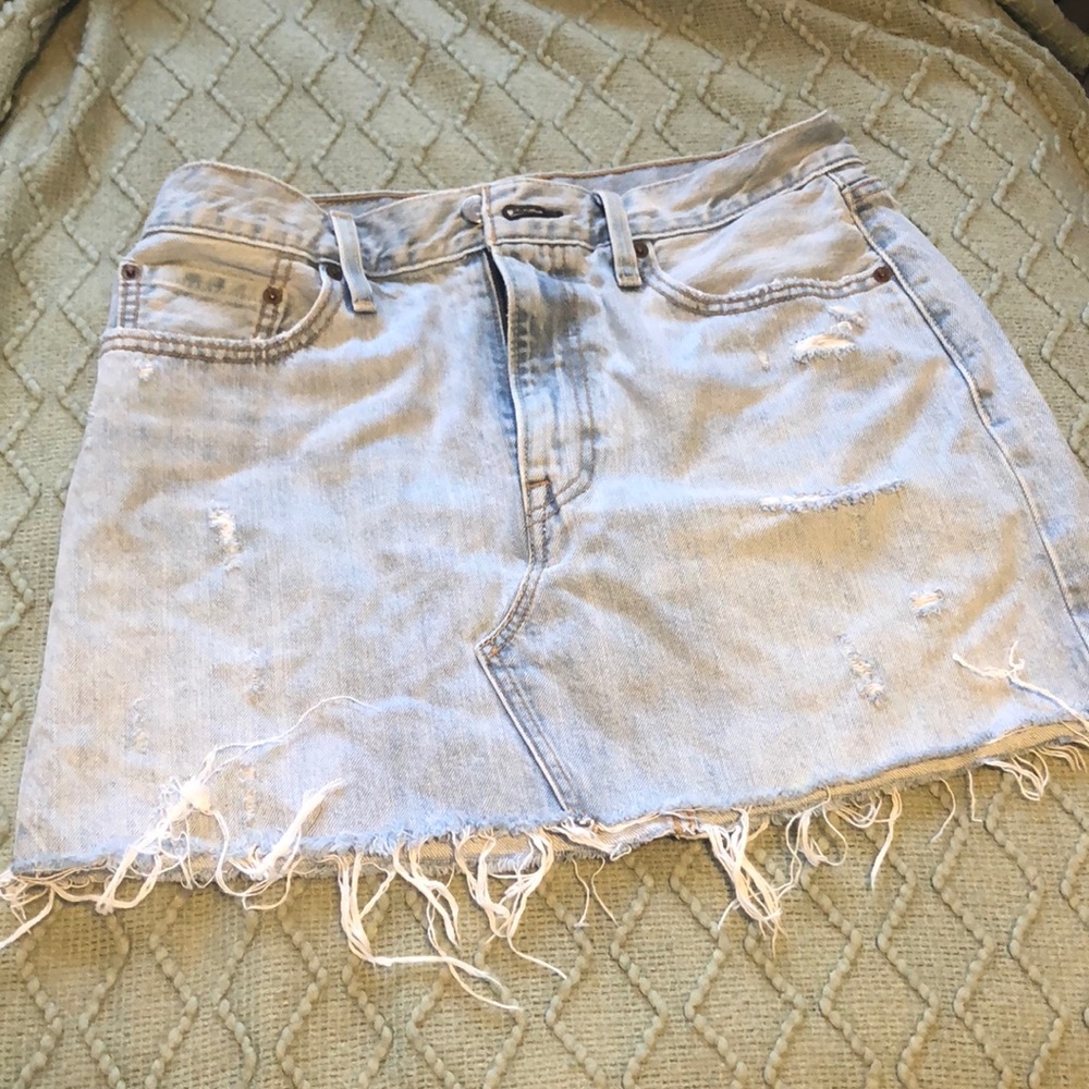 Denim mini skirt